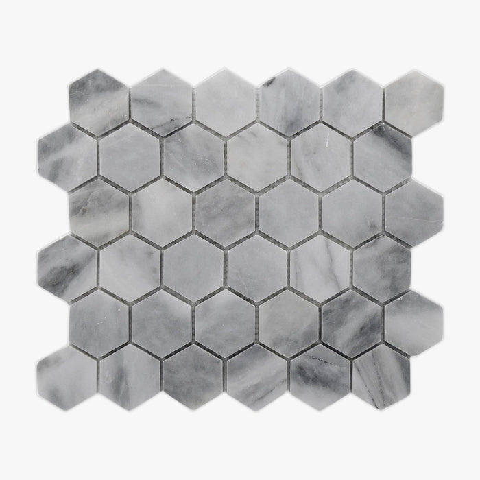 Bardiglio Marble Hexagon Mosaic