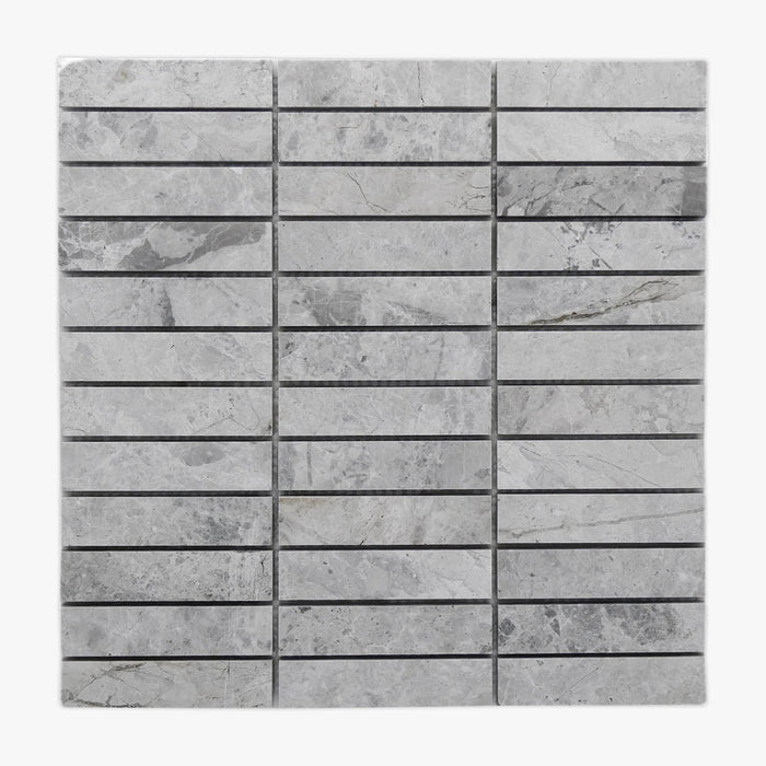 Tundra Grey Marble Small Kitkat Mosaic