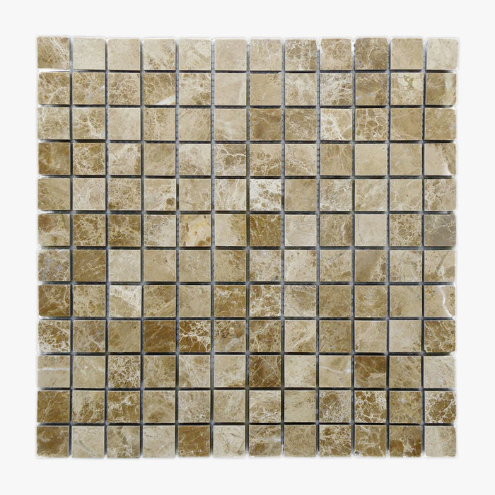 Square Mosaic Emperador Light Marble