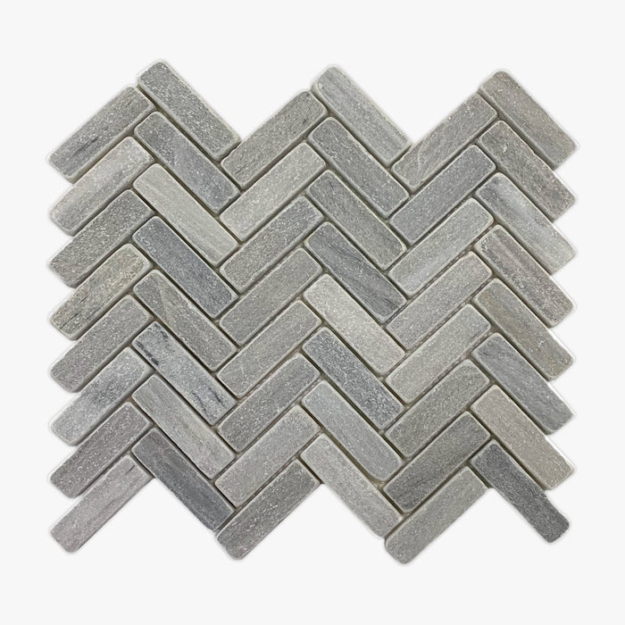 Solto Marble Medium Herringbone Mosaic