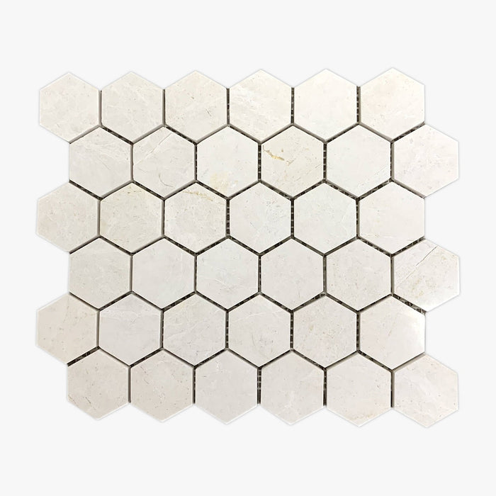 Snow White Marble Hexagon Mosaic