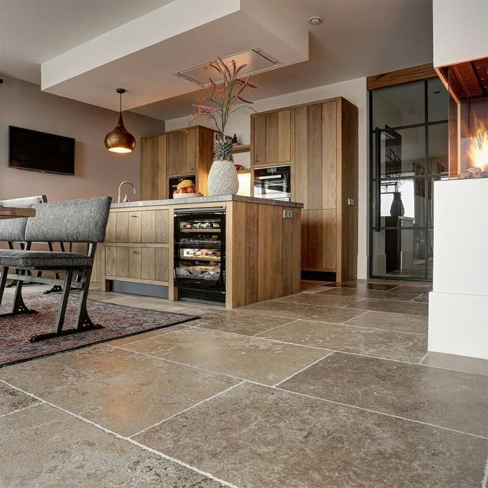 Noce Travertine Tile French Pattern