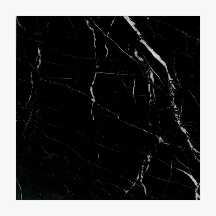 Nero Marquina Marble Tile 305x305x10 Semi-Polished