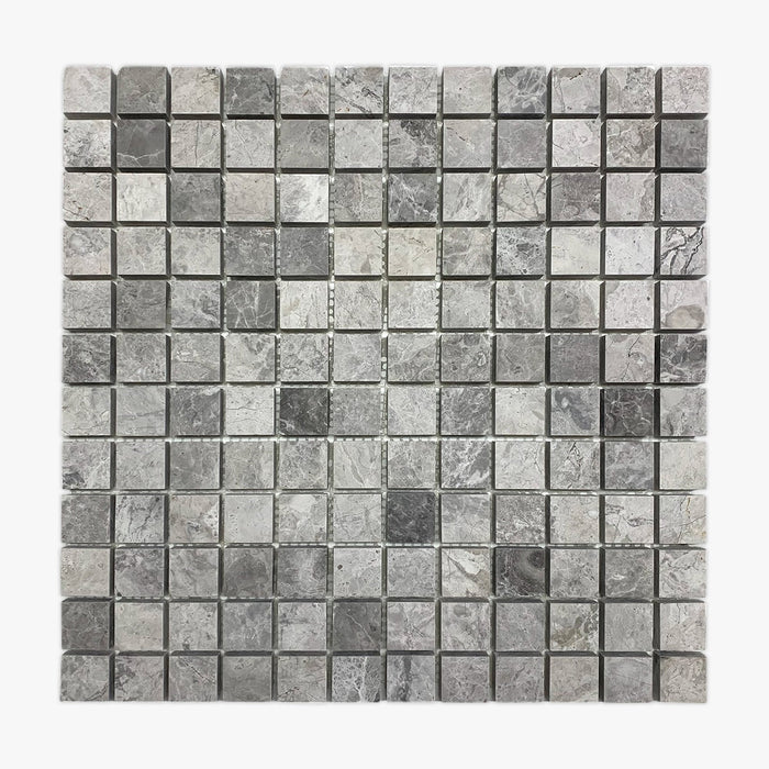 Tundra Grey Marble Square Mosaic