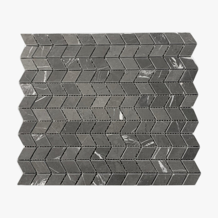 Pietra Grey Marble Arrow Mosaic