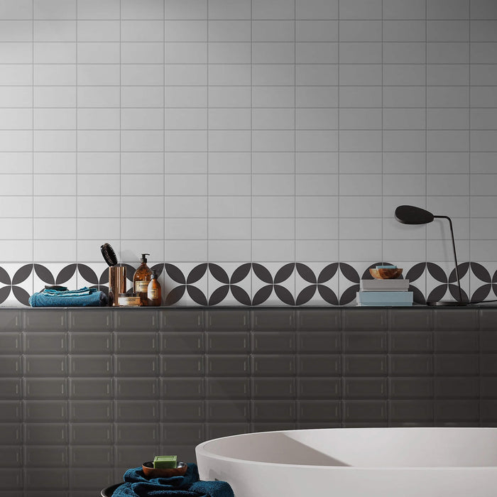 Vincent Flora Black Porcelain Tile