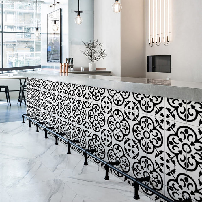Vincent Crest White Porcelain Tile