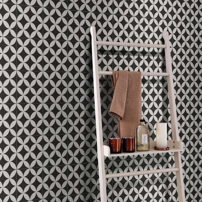 Vincent Star Black Porcelain Tile