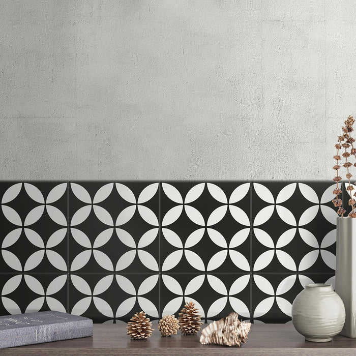 Vincent Star Black Porcelain Tile