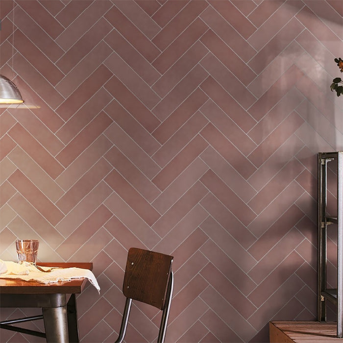 California Subway Pink Ceramic Tile