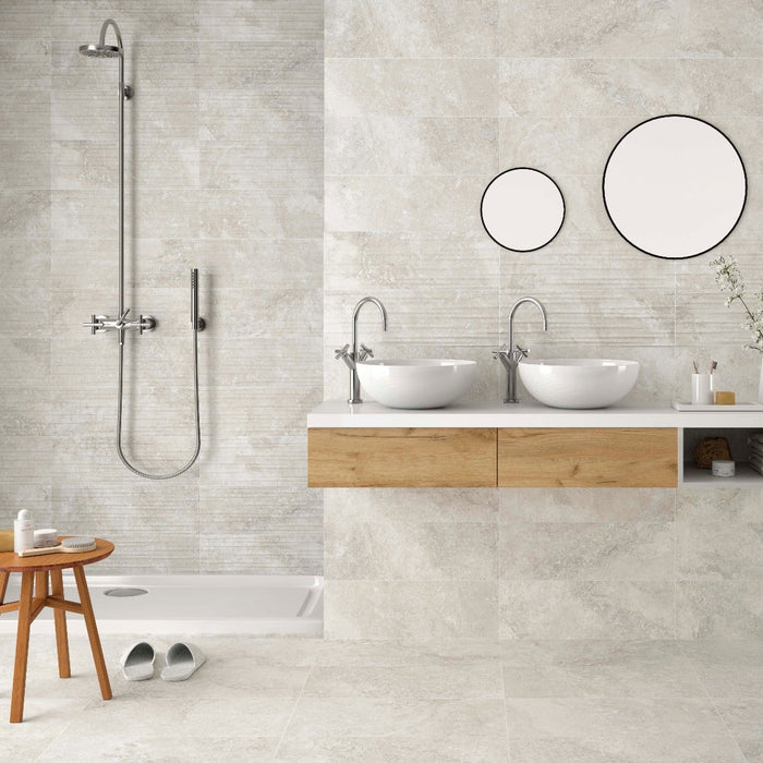 Rock Beige Porcelain Rock Pearl Tile 300x600