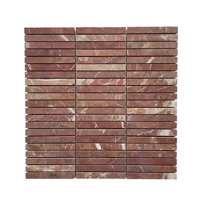 Rojo Alicante Marble Small Kitkat Mosaic