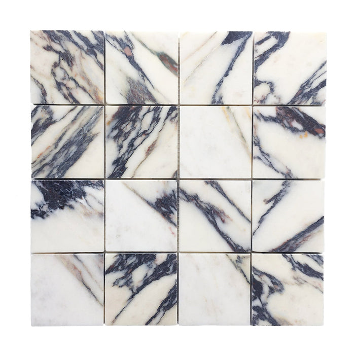 Square Mosaic Calacatta Viola Marble