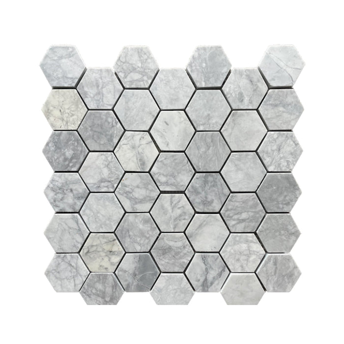 Super White Quartzite Hexagon Mosaic