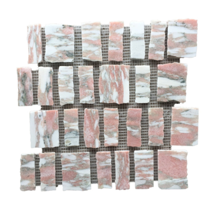 Norwegian Rose Marble Fiorano Mosaic