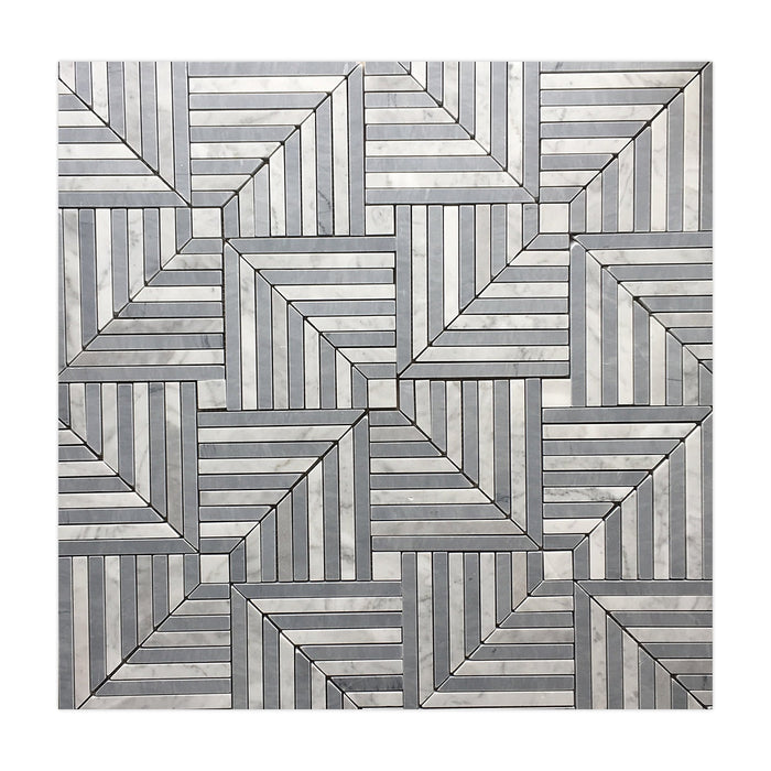 Carrara Marble Chicago Carrara & Bardiglio Mosaic