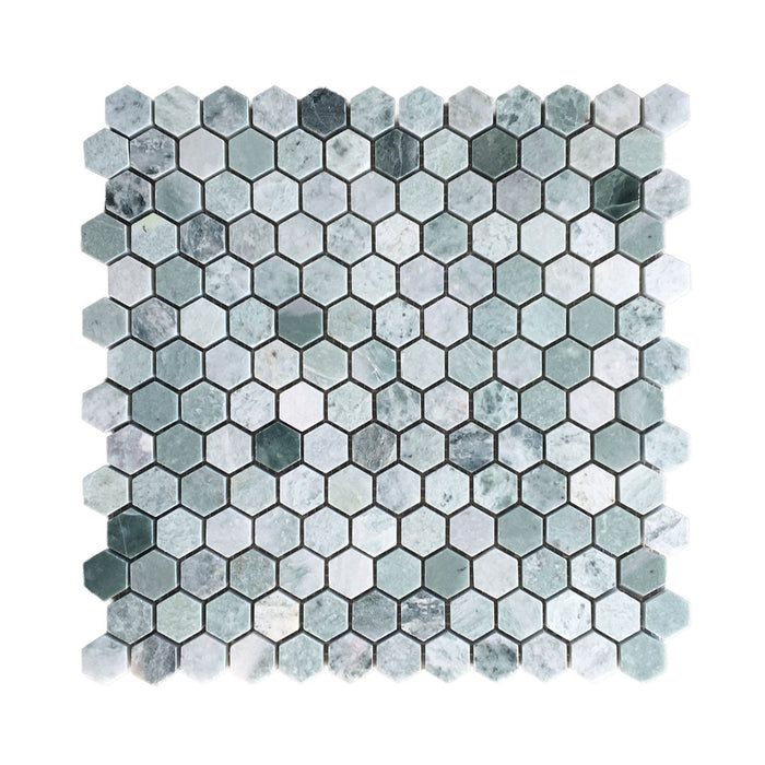 Hexagon Peacock Marble Mosaic
