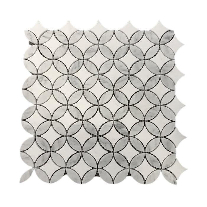 Carrara Marble Montreal Carrara & Thassos Mosaic