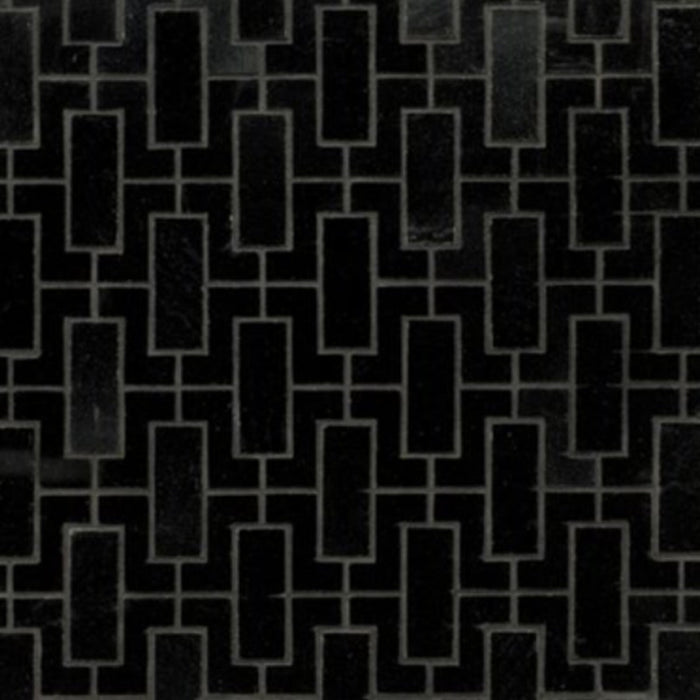 Maze Nero Marquina Marble Mosaic