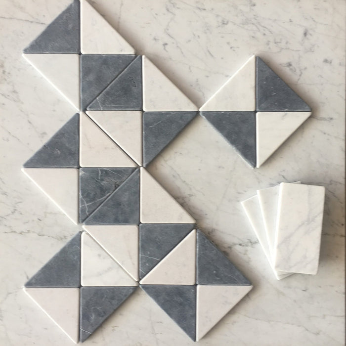 Carrara Marble Carrara and Nero Mosaic