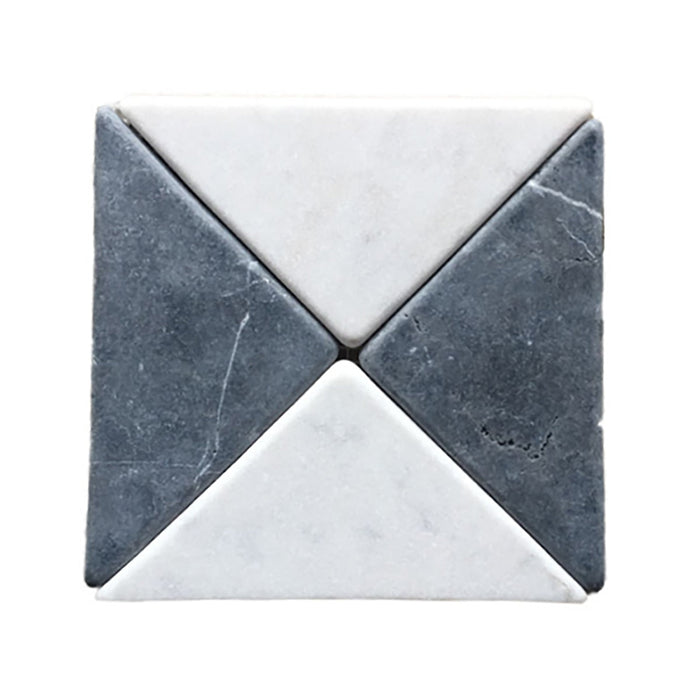 Carrara Marble Carrara and Nero Mosaic