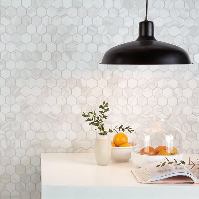 Volakas Marble Hexagon Greek Volakas Mosaic