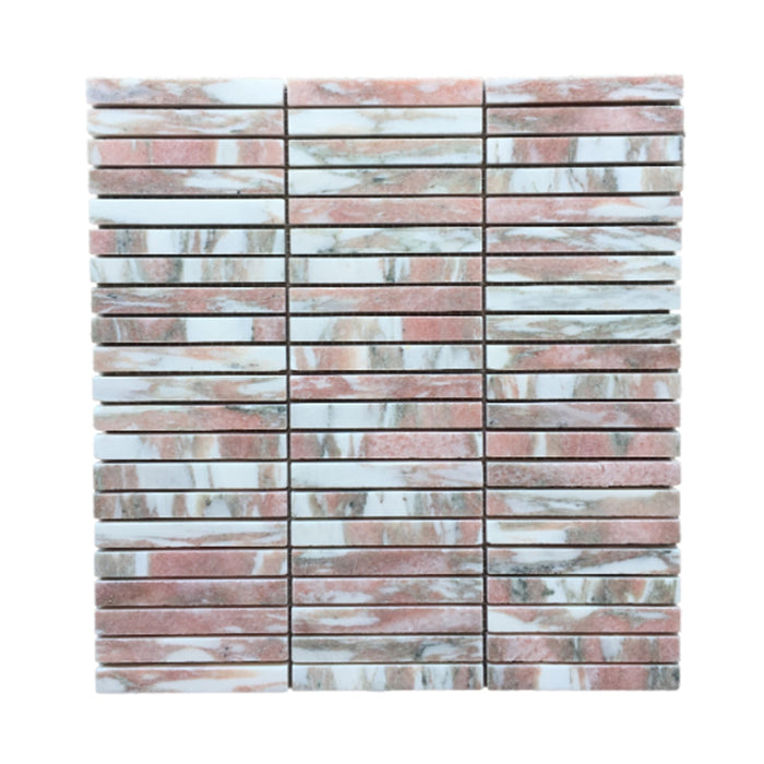 Norwegian Rose Marble Small Kitkat Mosaic