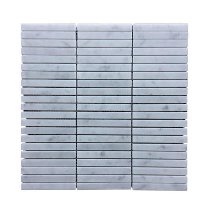 Carrara Marble Small Kitkat Mosaic