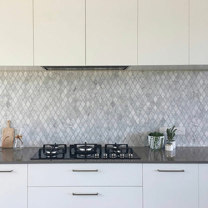 Carrara Marble Diamond Mosaic