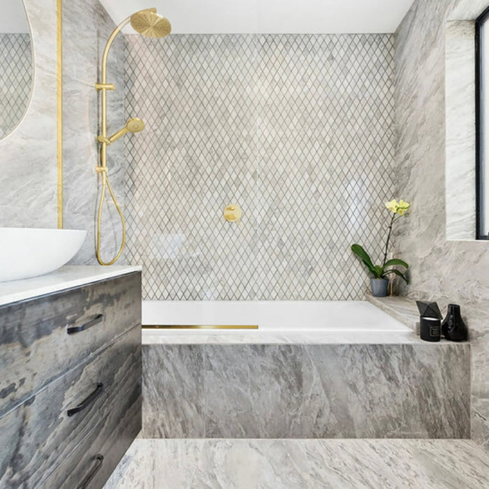 Carrara Marble Diamond Mosaic