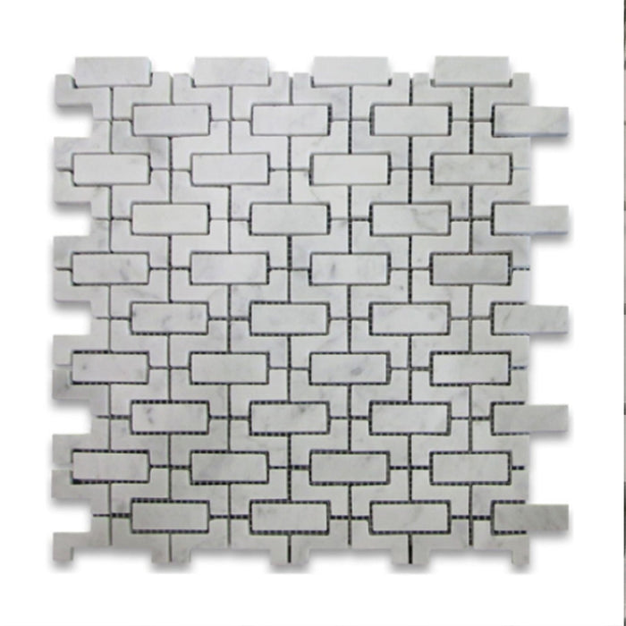 Carrara Marble Fretwork Mosaic