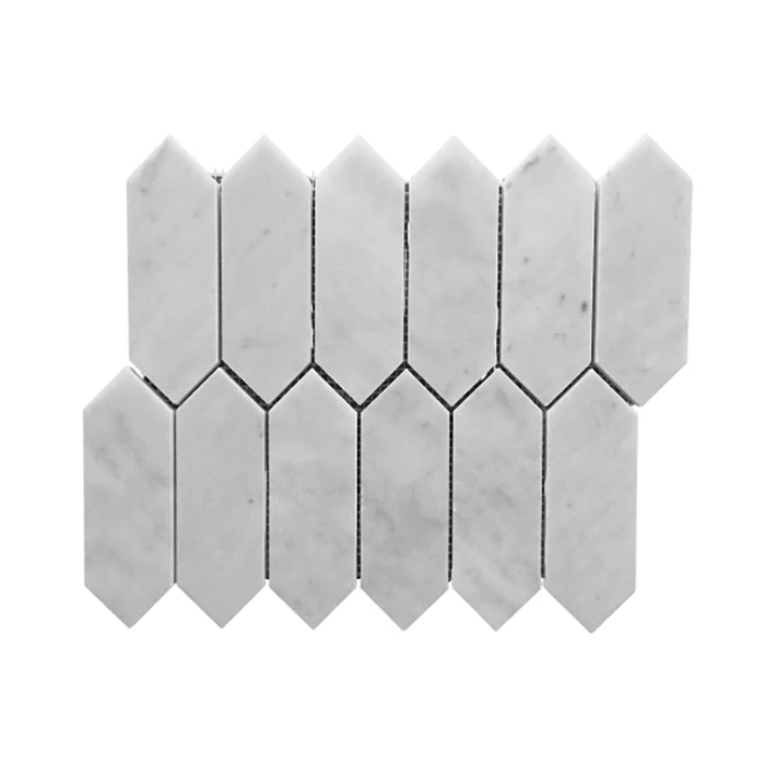 Carrara Marble Polygon Mosaic