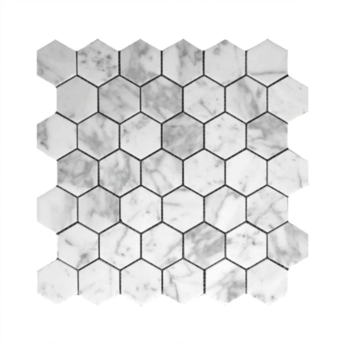 Carrara Marble Hexagon Mosaic