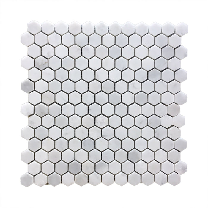 Carrara Marble Mini Hexagon Mosaic
