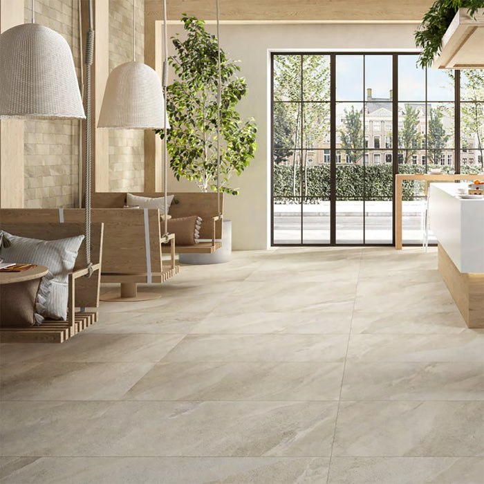 Alpine Ecru Porcelain Tile 600x600