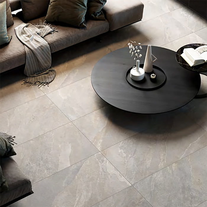 Quartz Porcelain Grey Tile 600x600x9