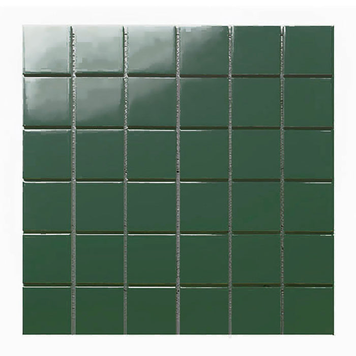48mm Square Emerald Porcelain Mosaic