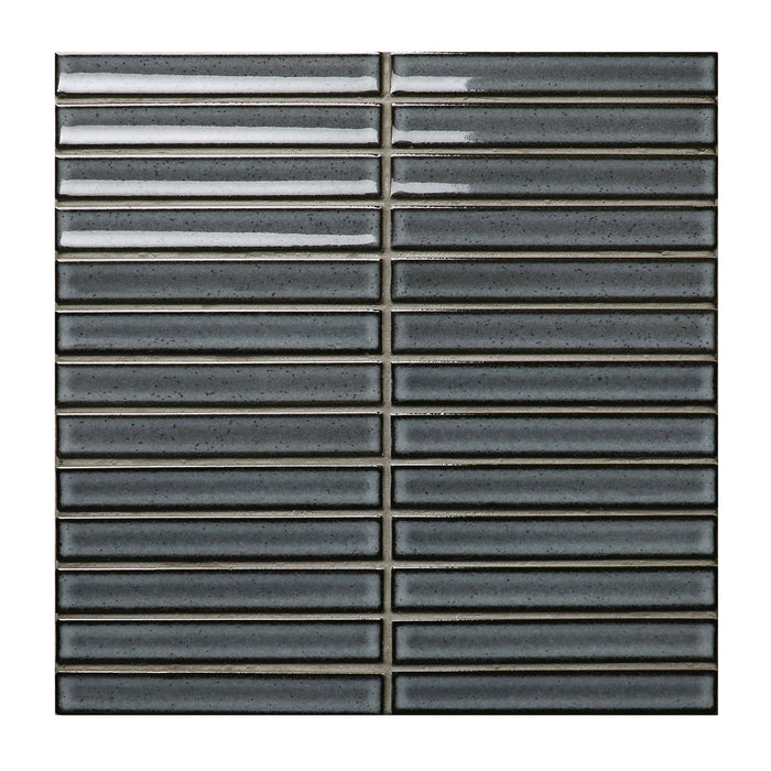Raku Kitkat Dark Grey Porcelain Mosaic
