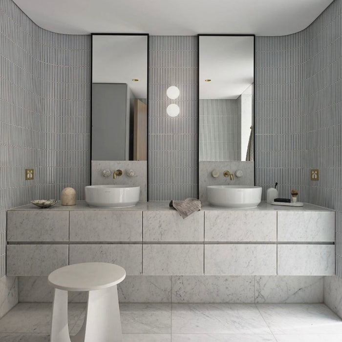 Raku Kitkat Light Grey Porcelain Mosaic