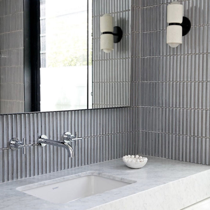 Raku Kitkat Light Grey Porcelain Mosaic