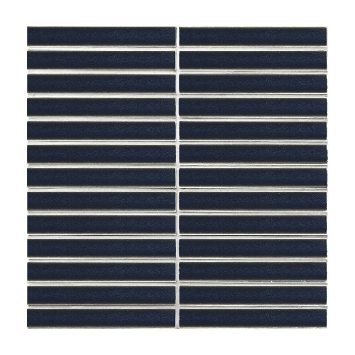 Raku Kitkat Cobalt Porcelain Mosaic