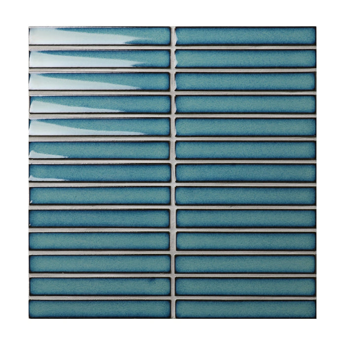 Raku Kitkat Green Porcelain Mosaic
