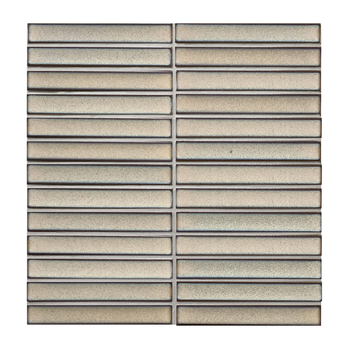 Raku Kitkat Beige Porcelain Mosaic