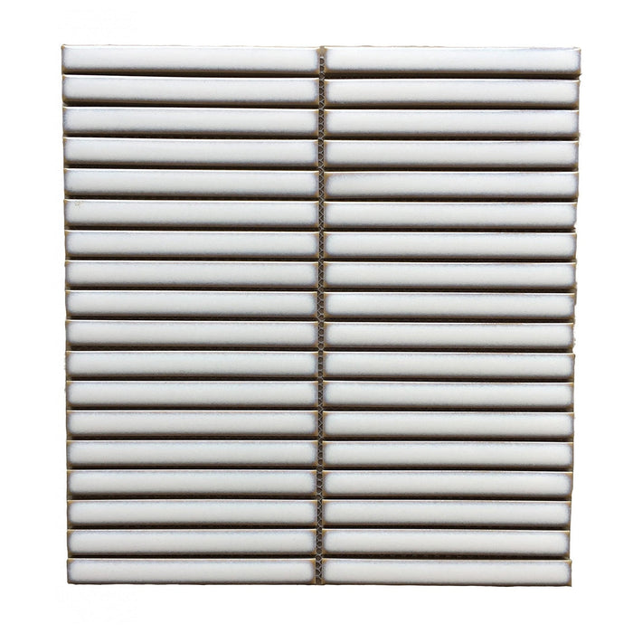 Vintage Long Kitkat White Porcelain Mosaic