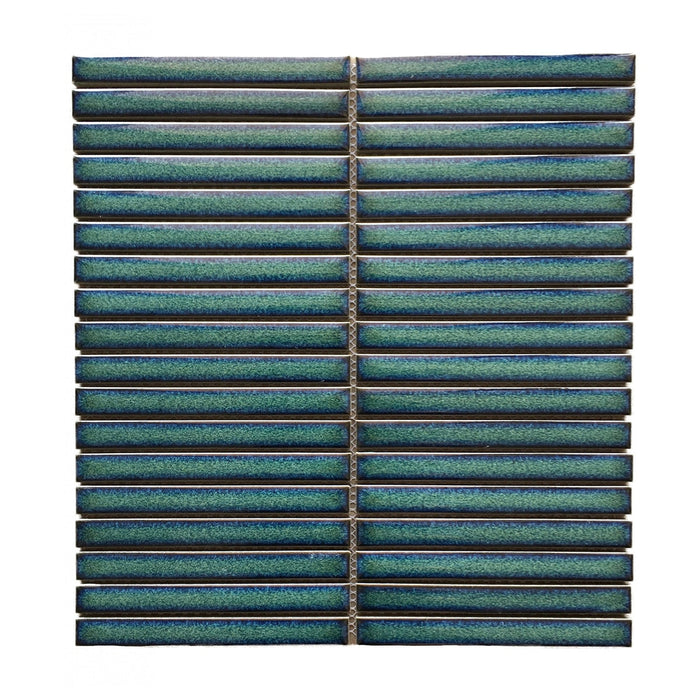 Vintage Long Kitkat Green Porcelain Mosaic
