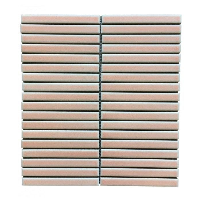 Vintage Long Kitkat Pink Porcelain Mosaic