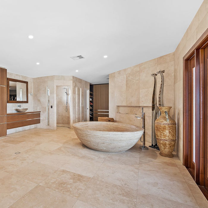 Classic Travertine Tile 610x610 Honed & Filled