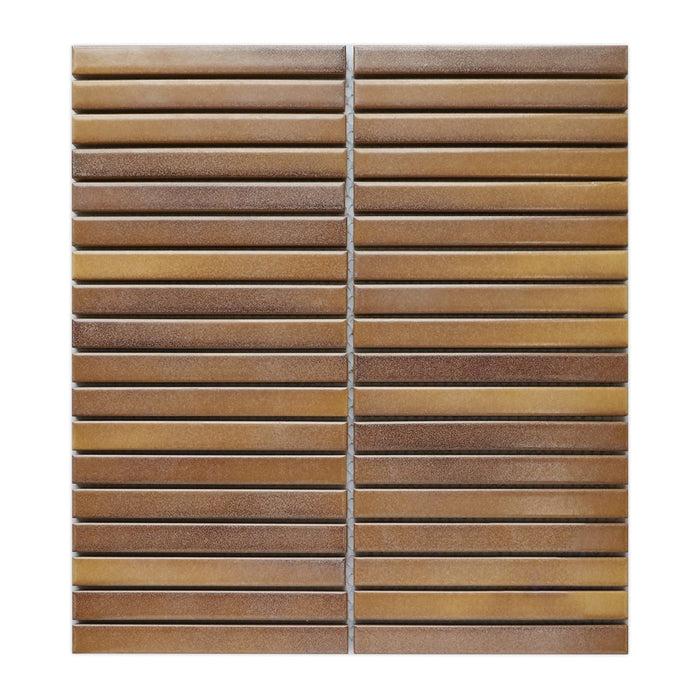Ombre Kitkat Burnt Orange Porcelain Mosaic