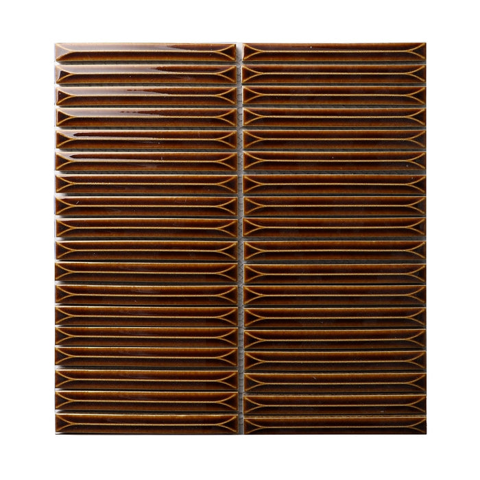 Senkei Kitkat Brown Porcelain Mosaic