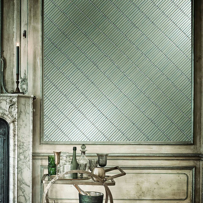 Vintage Kitkat Sage Porcelain Mosaic